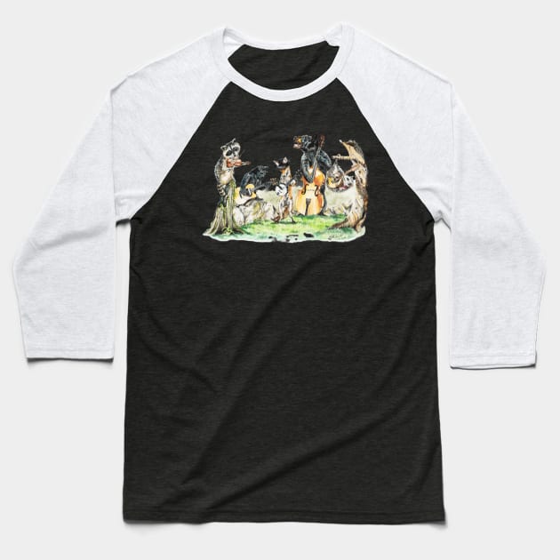 Bluegrass Gang Baseball T-Shirt by Holly Simental